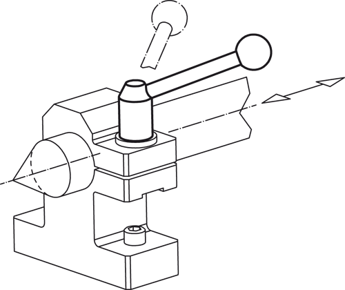 Halder 24430.0042 Spannhebel Ø 28 x M 12 mit Innengewinde,  Stahl - Spannhebel Spannhebel - Durchmesser 20 x M 8 - mit Innengewinde - Stahl mit glatter Bohrung -Bild 2- Stahl
