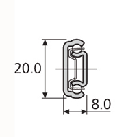 Accuride DZ2421-0050 Teleskopschienen 75% Teilauszug, 8x20, SL 500,TR 381, 11kg, hell verzinkt - 2421 Accuride Teleskopschiene Profil