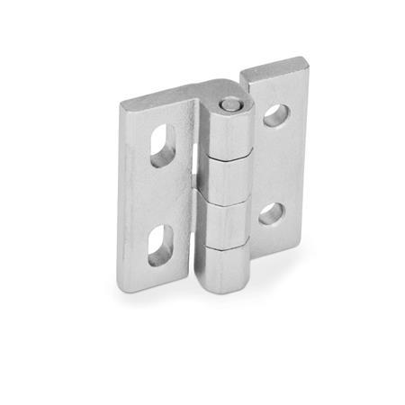 Ganter 235-NI-55-55-HB-GS Edelstahl Scharniere, justierbar - GN-235-Scharniere-Edelstahl-justierbar-GS-matt-gestrahlt-mit-Durchgangsbohrungen-in-der-Hoehe-justie
