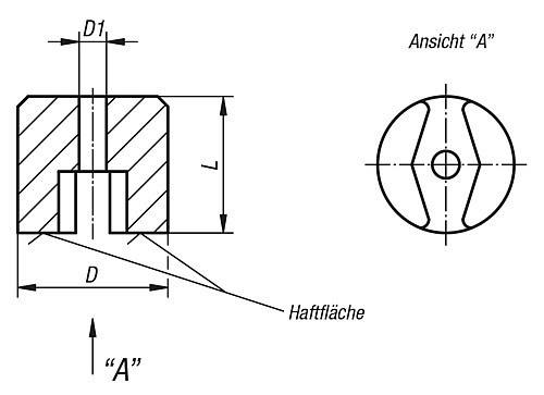 Kipp K0559.03 KNOPF MAGNET D=25, L=16 - KIPP K0559 Knopf Magnete