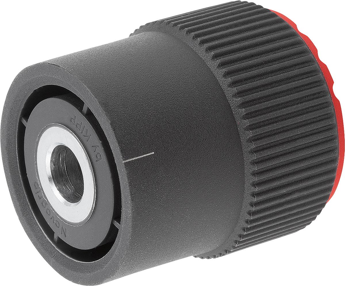 Kipp K0248.31056 NOVO.GRIP DOSIERKNOPF GR.1  D=5H8, FORM C, DECKEL VERKEHRSROT - K0248-31056 NOVO GRIP DOSIERKNOPF GR 1 D 5H8 - FORM C - DECKEL VERKEHRSROT