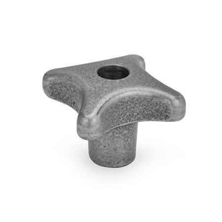 DIN 6335-GG-100-B20-B KREUZGRIFF - DIN-6335-Kreuzgriffe-Gusseisen-Gusseisen-mit-Durchloch-H7
