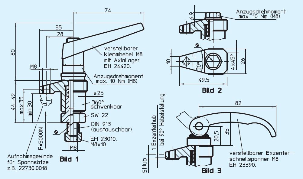 Halder 23310.0025 Aufsitzspanner Größe 25 x 35 mit Spannschraube - EH 23310 Aufsitzspanner Groesse 25
