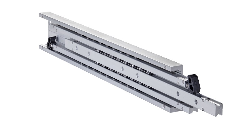 Accuride DA4165-0040-A Aluminium Schwerlast Teleskopschienen 100% , Vollauszug, Auszug in beide Richtungen, 26,5x80, SL 422, SB 400, TR 400, 210kg - LE70002 DA4165 Aluminium Schwerlast Teleskopschienen - Vollauszug in beide Richtungen - Abbildung
