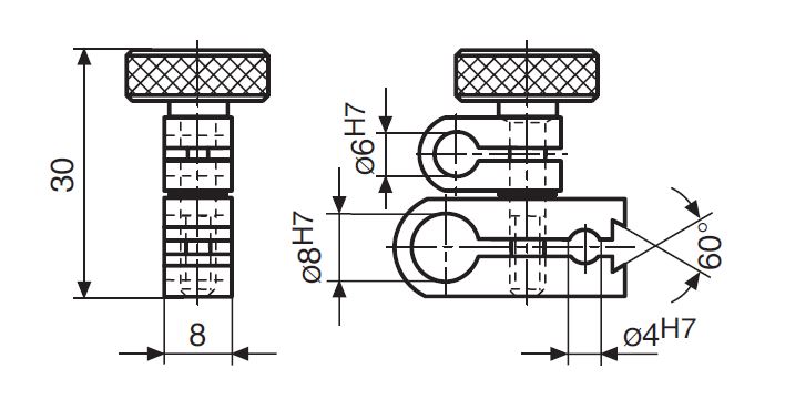 Helios Preisser, 0715 950  Universalklemme passend zu Halter 0715 955  Durchmesser 8 mm - Helios Preisser - 0715 950 Universalklemme - passend zu Halter 0715 955