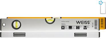 Leschhorn 80351.88-1000 Niveauwaagen Länge 1000 mm,Signalfarbig pulverbeschichtet, 1 Horizontal-Libelle, 1 Vertikal-Libelle, 1 gefräßte Messfläche - LE70065 80351-88030M Niveauwaagen