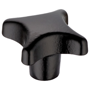 Halder 24620.0640 Kreuzgriff DIN 6335 Graugusskunststoffbeschichtet Ø 40 mit glattem Sackloch, Form C,  schwarz - Kreuzgriffe Kreuzgriff DIN 6335 - Grauguss - kunststoffbeschichtet - Durchmesser 40 - mit Gewindesackloch - Form E