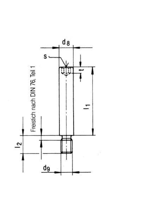 Leschhorn DIN 9835-2 / ISO 10069-2 Form B M10, Führungsbolzen d= 13, l= 63 mm, Stahl, Festigkeitsklasse 12.9 - DIN ISO 10069-2 Fuehrungsbolzen