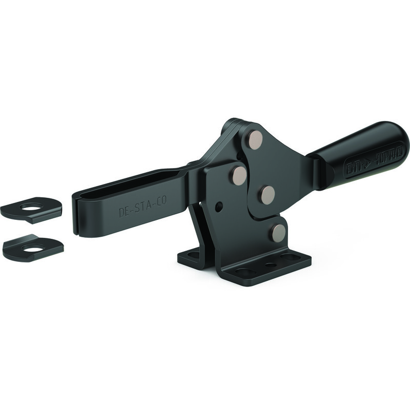DESTACO 227-U Horizontalspanner Haltekraft 2200N, Öffnungswinkel 90° - DESTACO 227-U-LS-BLK Horizontalspanner - U- Spannarm - Fuss angewinkelt - schwarz