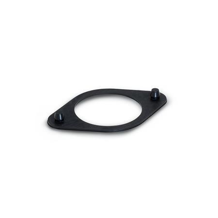 Ganter 148.2-128-A GUMMIUNTERLAGE FÜR MASCHINENFUß - GN-148-2-Gummiunterlagen-fuer-Maschinenfuesse-GN-148-fuer-Zweiloch-Flansch-d1-60-90-113