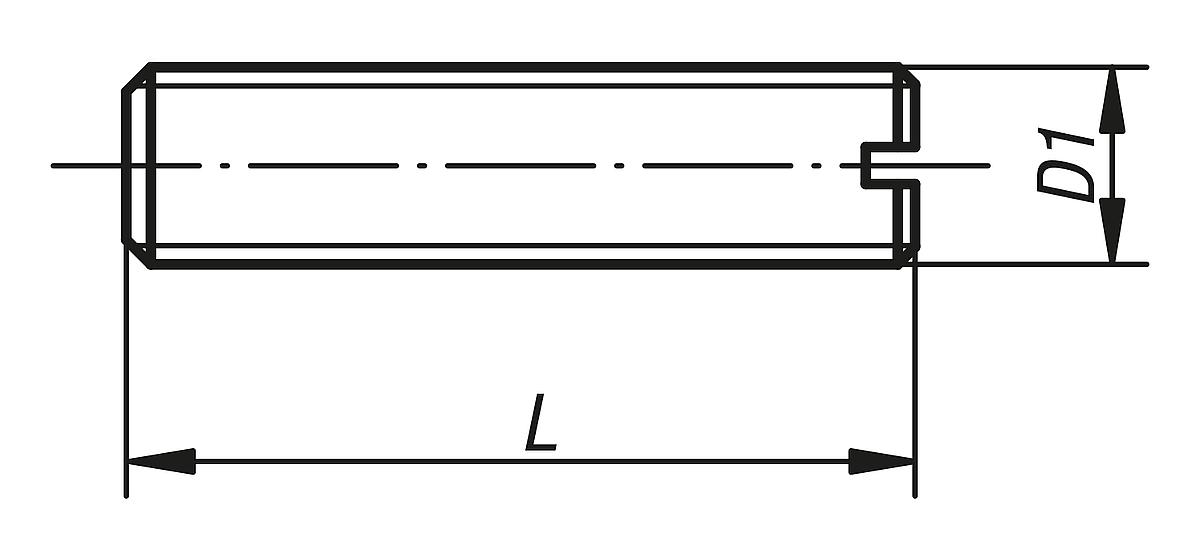 Norelem 551-M6X25, Gewindestift DIN 551 Stahl - DIN 551 Gewindestifte Stahl - Massblatt