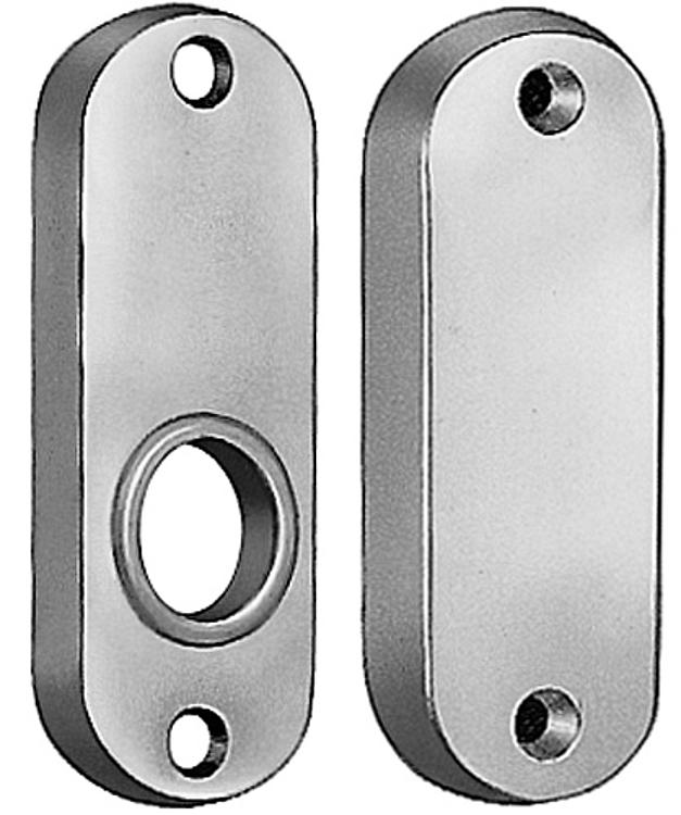 AMF 479 Drücker-Rosette, Abmessung: 32 x 87 x 7 mm, Bohrung für Drückerbetätigung: Ja - LE 479 Druecker-Rosette -Abbildung