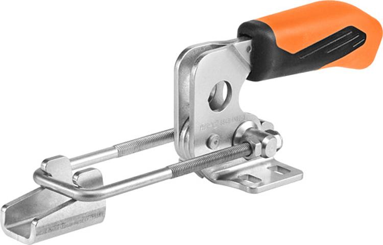AMF 6848HNIJ-2 Verschlussspanner horizontal mit orangefarbenem Handgriff, Größe : 2, F1: 1,6 kN - LE 6848HNIJ Verschlussspanner horizontal mit orangefarbenem Handgriff-Abbildung
