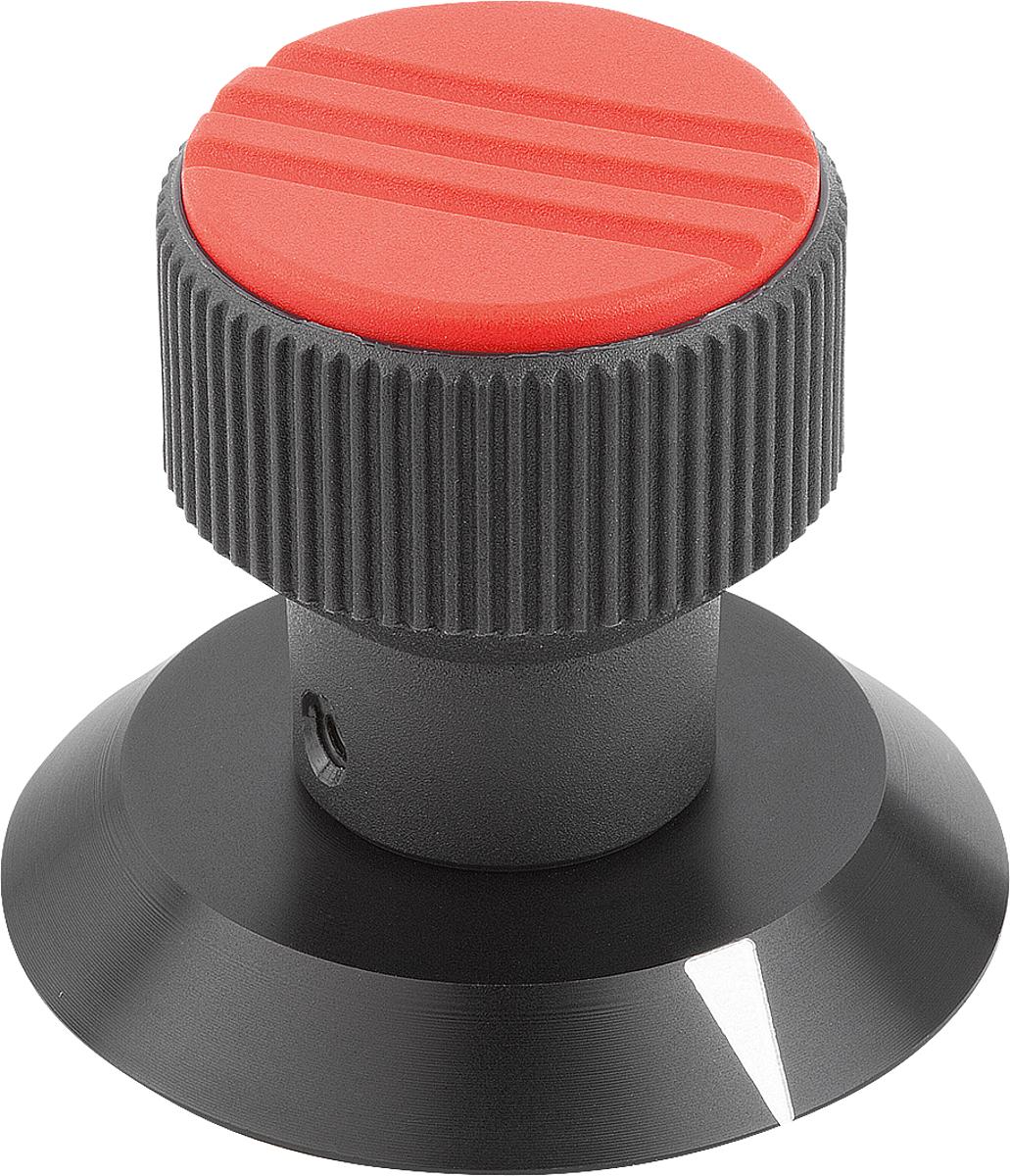 Norelem 06105-3086 NOVO.GRIP STELLKNOPF GR.3  D=8H7, DECKEL VERKEHRSROT - 06105-3086 NOVO-GRIP STELLKNOPF GR-3  D 8H7 - DECKEL VERKEHRSROT