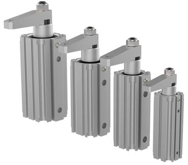 DESTACO 9522-2L Schwenkspanner Profilversion, Kolbenkraft (bei 6bar) 235N, Schwenkrichtung LH, Gewindeanschlüsse M5 - DESTACO 9500 Schwenkspanner Profilversion