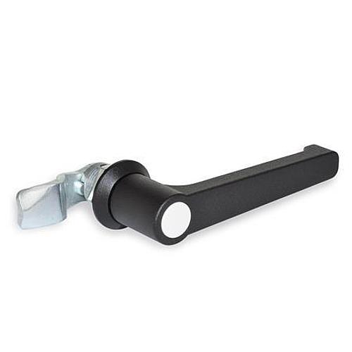 Ganter 115-SK10-22-SW Verriegelungen, mit Steckschlüssel, Anschlagring schwarz - GN 115 Verriegelungen - mit Bedienelementen - Anschlagring schwarz-Abbildung