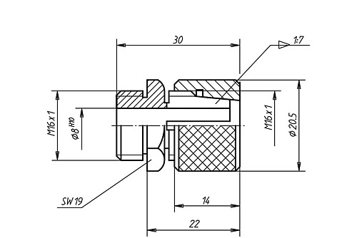 Norelem 33000-08 VERSCHRAUBUNG, MIT EINSPANNSCHAFT  8 - Norelem 33000 Verschraubung fuer Messuhren mit Einspannschaft Durchmesser 8