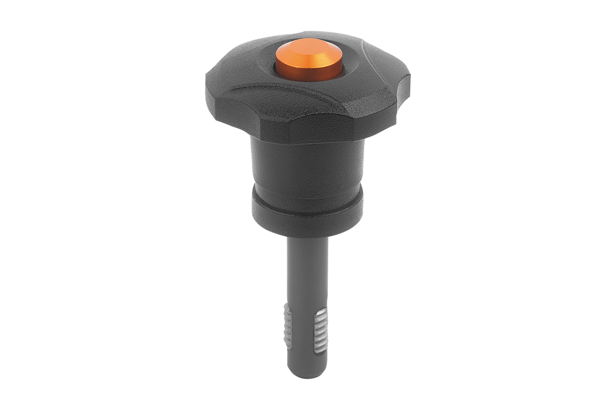 Norelem 03430-01230 GEWINDESPERRBOLZEN MIT STERNGRIFF, D=40 M12X30, STAHL, KOMP:THERMOPLAST SCHWARZ - NLM 03430 Gewindesperrbolzen Stahl-Abbildung