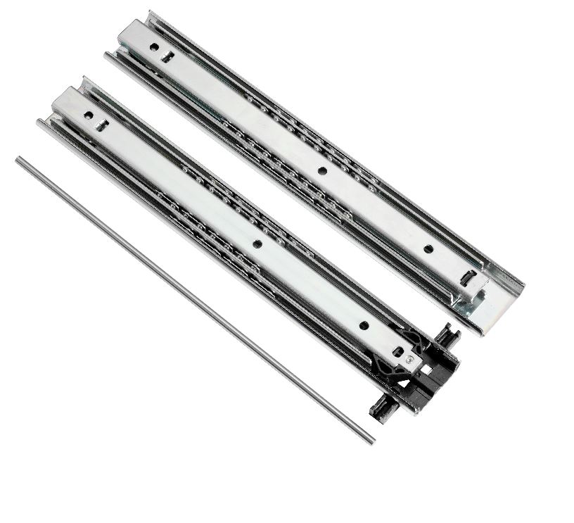 Accuride DZ5344-0065 Teleskopschienen ohne Kippsicherung 100% Überauszug, 19,1x53,1, SL 650, TR 680,0, 80kg, hell verzinkt, !!! Schienen per Stück !!! - Accuride 5344 Teleskopschienen ohne Kippsicherung Abbildung