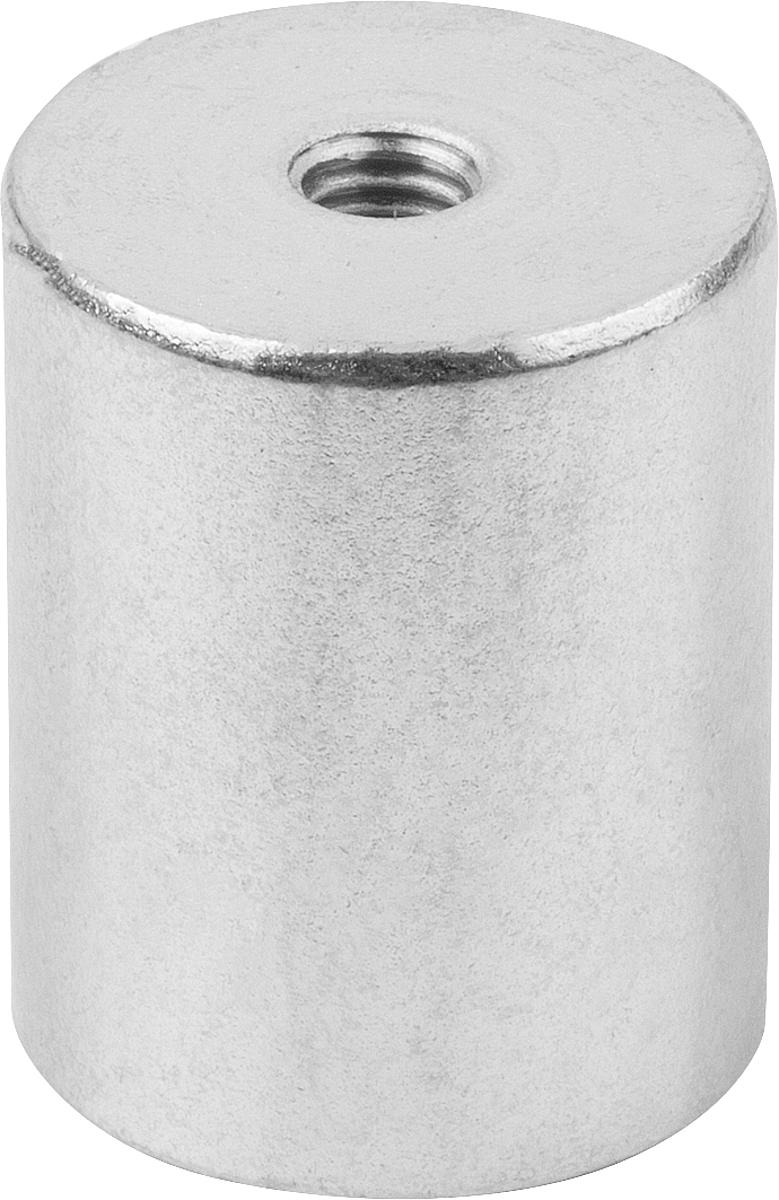 Norelem 09068-08 HALTEMAGNET RUND, MIT INNENGEWINDE, STABGREIFER, D1=M12 - 09068-08 HALTEMAGNET RUND - MIT INNENGEWINDE - STABGREIFER - D1 M12