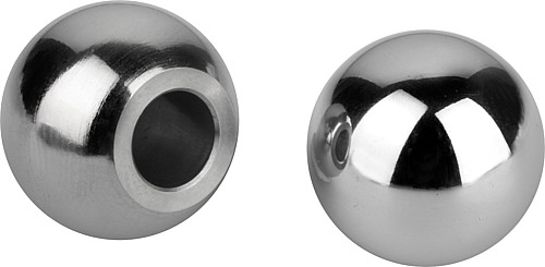 Norelem 06247-316042 KUGELKNOPF D1=16, D4=6, FORM K, EDELSTAHL, POLIERT - Norelem 06247-K Kugelknoepfe Edelstahl oder Aluminium DIN 319 - Form K