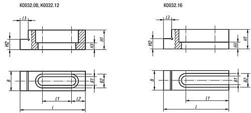 Kipp K0032.08 ANSCHLAGELEMENT M8 - KIPP K0032 Anschlagelemente