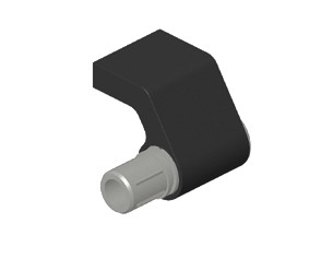 Leschhorn W2-30.600.54   Kommandogehäuse-Griffe A 600,  Schenkel schwarz / Rohr pulverbeschichtet schwarz Griff aus Einzelelementen, komplett montiert - Leschhorn W2 Kommandogehaeuse-Griffe