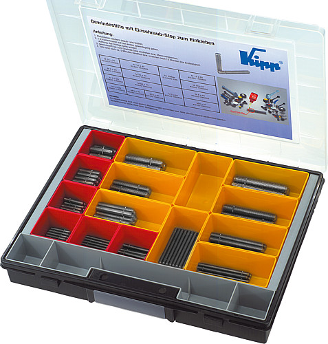 Kipp K0405.01 GEWINDESTIFTE SET            STAHL, MIT EINSCHRAUB STOPP - KIPP K0655 Gewindestifte Sets mit Einschraub Stopp