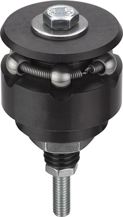 AMF 6383ZUK-11 Zentrierspanner mit Kugel, D min.: 11,7, D max.: 14,2, H: 10,0, P: 0,5 kN - LE 6383ZUK Zentrierspanner mit Kugel-Abbildung