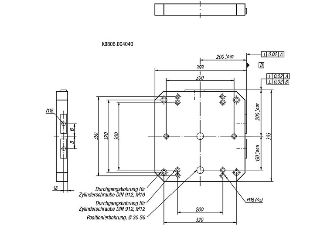 Kipp K0806.004040 PALETTE GG, 393X393X50 - KIPP K0806-OR Paletten ohne Rasterbohrungen