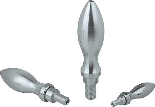 Kipp K0168.0616055 DREHB. BALLENGRIFF, STAHL, DIN 98, FORM E, D1=16, D3=M6, L1= - KIPP K0168 Ballengriffe drehbar DIN 98 Form E - au