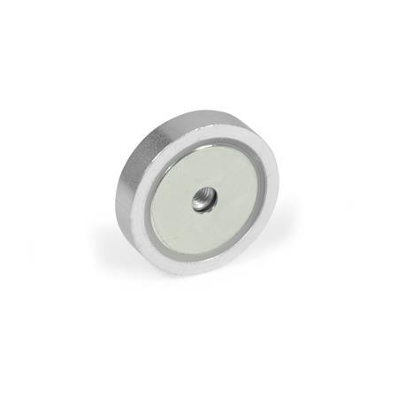 Ganter 50.5-ND-10  Haltemagnete mit Innengewinde, Stahl, Magnetwerkstoff: ND - NdFeB, Durchmesser d1: 10, d2: M 3 - GN 50-5 Haltemagnete mit Innengewinde - Stahl - Abbildung