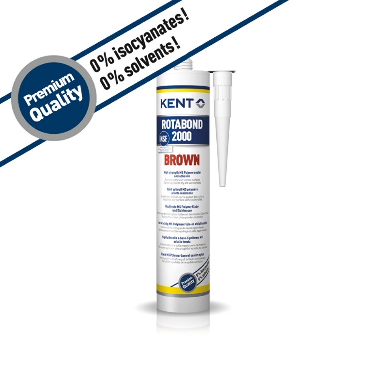 KENT 34456 ROTABOND 2000 grau, 290ml Kartusche - KENT ROTABOND 2000 MS-Polymerkleber und Dichtmittel - braun - 290ml Kartusche