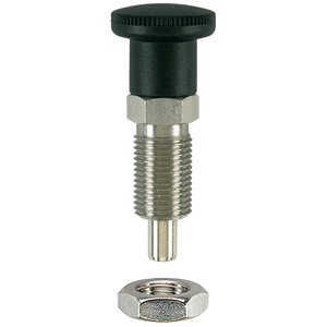 Halder 22110.0243 Rastbolzen kompakt mit Sechskantbund  Ø 4 x 4, ohne Knopf  rostfreier Stahl - Rastbolzen kompakt mit Sechskantbund - Durchmesser 4 x 6 - mit Knopf - Stahl