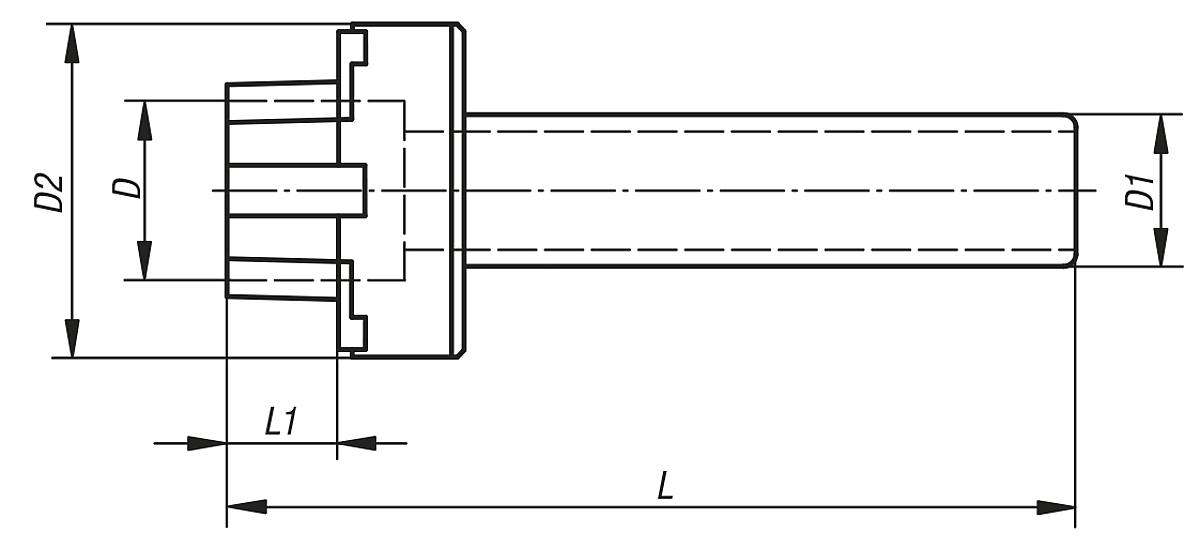 Norelem 96634-025 KEGELREINIGER FÜR HOHLSCHAFTKEGEL, HSK 25 (99934 025) - NLM 96634 Kegelreiniger fuer Hohlschaftkegel -HSK- - Massblatt