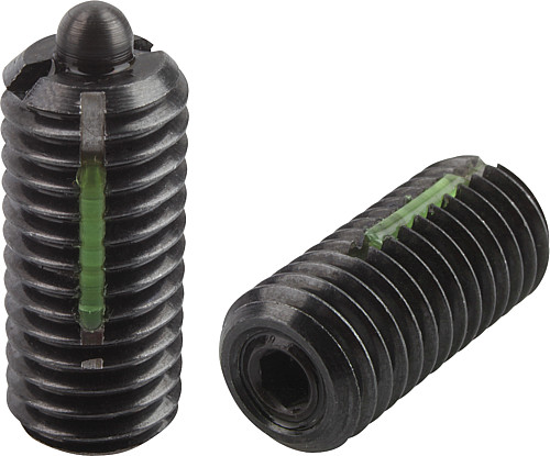 Norelem 03041-12 FEDERNDES DRUCKSTÜCK  M12, BOLZEN, LONG LOK - Norelem 03051 Federnde Druckstuecke mit Innensechskant