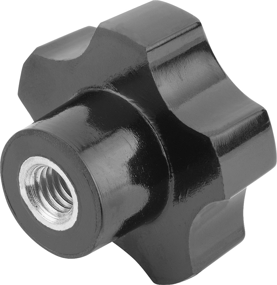 Kipp K0185.4006 FÜNFSTERNGRIFF D=40  M6 - K0185-4006 FUENFSTERNGRIFF D 40 M6