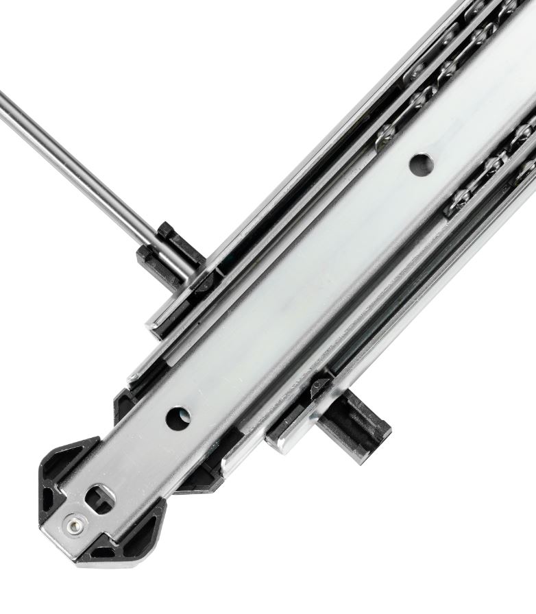 Accuride DZ5343-0050-1 Teleskopschienen mit Kippsicherung 100% Überauszug, 19,1x53,1, SL 500, TR 530,0, 100kg, hell verzinkt, 1x Bausatz Stange, !!! Schienen per Stück !!! - Accuride 5343 Teleskopschienen mit Kippsicherung Abbildung 2