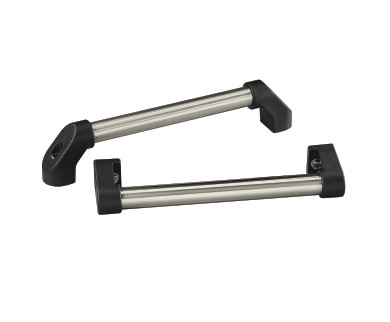 Leschhorn RS-30.250.37   Rohrgriffe  A 250,     Schenkel schwarz / Rohr Edelstahl Griff aus Einzelelementen, komplett montiert - Leschhorn RR RS variable Rohrgriffserien