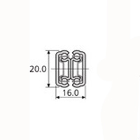 Accuride DZ2431-0030 Teleskopschienen 100% Vollauszug, 16x20, SL 300,TR 329, 20kg, hell verzinkt - 2431 Accuride Teleskopschiene Profil