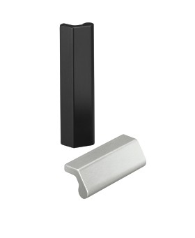 Leschhorn W4-12.105.04  Winkelgriffle Aluminium A 105,  schwarz eloxiert - Leschhorn Design W4 Winkelgriffle Aluminium