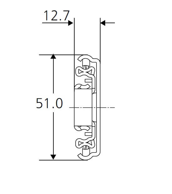 Accuride DZ3932-0025 Teleskopschienen 100% Vollauszug, 12,7x51,7, SL 250,TR 250, 68kg, hell verzinkt - Accuride 3932 Teleskopschienen - Vollauszug - 12 7x51 7 - bis 68kg-Profil