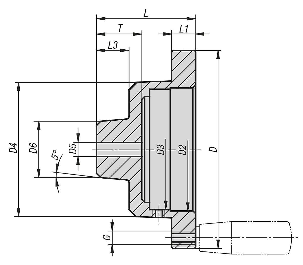 Norelem 21972-801401 HANDRAD FÜR POSITIONSANZEIGER, - NLM 21972 Handraeder fuer Positionsanzeiger - Massblatt
