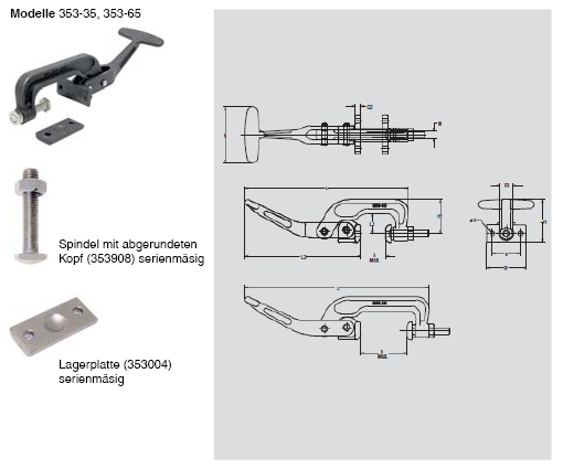 DESTACO 353-35 Trennfugen-Verschluss-Spanner Haltekraft 9300N - 12400N - 353 Trennfugen-Verschluß-Spanner