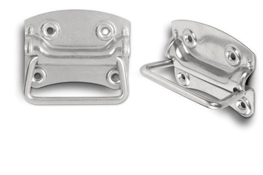 Norelem 06970-01-100 KLAPPGRIFF DIN3136, ANSCHRAUBBAR, L1=100, H=77 EDELSTAHL 1.4301 BLANK - NLM 06970-01 Klappgriff DIN 3136-Abbildung