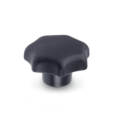 DIN 6336-KT-80-M16-K Sterngriffe, Kunststoff, Buchse Stahl, verzinkt, DIN 6336 - DIN-6336-Sterngriffe-Kunststoff-Gewindebuchse-Stahl-mit-Gewindebuchse-Kunststoff