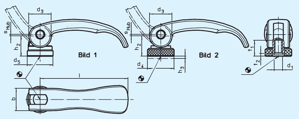 Halder 23390.0101 Exzenterschnellspanner mit Innengewinde, 63 x M 6, einstellbar - EH 23390 Exzenterschnellspanner mit Innengewinde