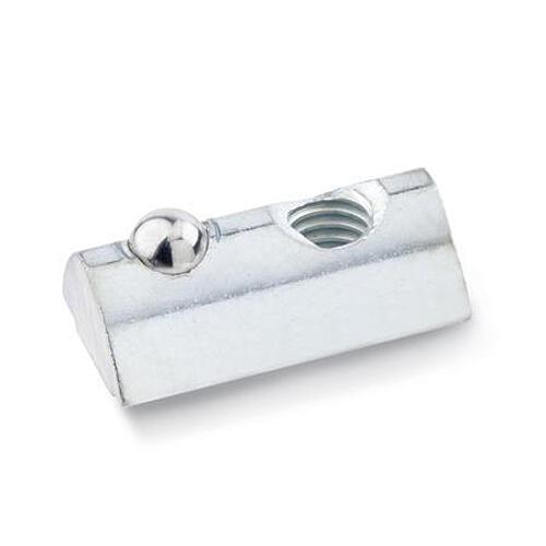 Ganter 506-10-M6 Muttern für T-Nuten sind einschwenkbar mit Führungssteg, Nutbreite 10 mm, Gewinde M6 - GN 506 Muttern fuer T Nuten-Abbildung