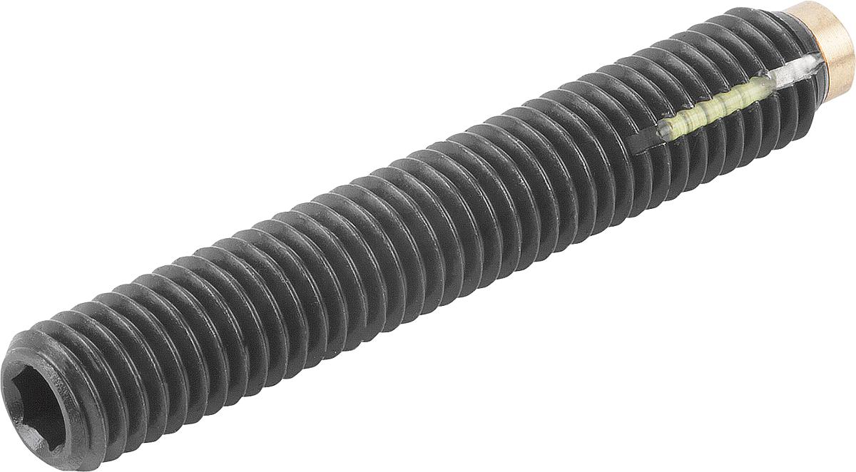 Kipp K0668.210X52 DRUCKSCHRAUBE M10X52 MIT MESSINGBOLZEN  LONG LOK - K0668-210X52 DRUCKSCHRAUBE M10X52 MIT MESSINGBOLZEN LONG LOK