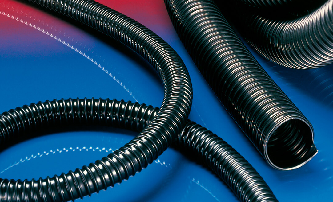 Norres 355-0038-1003-10 Elektrisch leitfähiger Polyurethanschlauch, schwer, Innen-Ø 38 mm, Aussen-Ø 48 mm, Biegeradius 29 mm - Norres 355 - AIRDUC PUR 355 EC -HD-